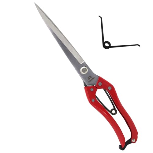 Manual Wool Shearing Shear Stainless Steel Trimming Scissor Long blades Multifunctional garden shears Craft Scissors with spring Red