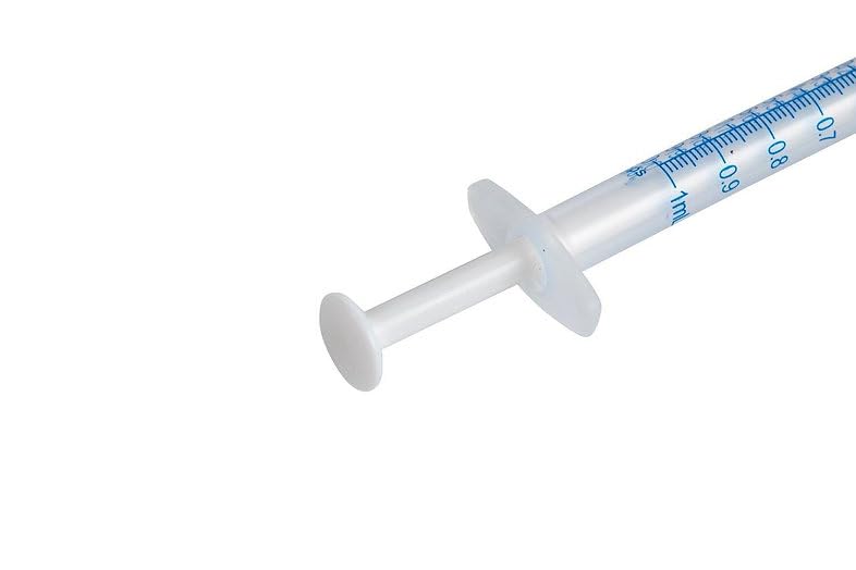 ONE-CARE 1ml Oral Syringe with Cap - Sterile, Individually Wrapped - 100 Dispensers, Slip Tip, Uses include oral administration of medicine for infants, adults and animals (Pack of 2) - size: 1ml (Pack of 2)
