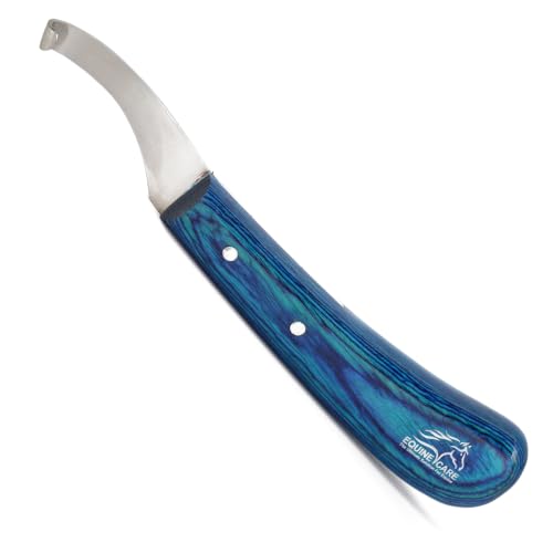 Equine Care Right-Handed Hoof Knife, J2 Stainless Steel, Farrier Tool | Right- or left-handed hoof knife for horses, goats, sheep and cattle; J2 stainless steel curved blade; 9 in overall