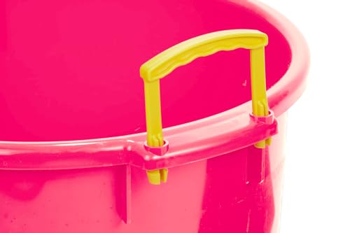 Little Giant® Plastic Muck Tub | Durable & Versatile Utility Bucket with Handles | Muck Bucket | Durable Handles | 70 Quart | Hot Pink - color: Hot Pink, size: 70 quart