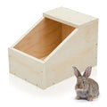 Maxcheck 1 Pack Wooden Rabbit Nesting Box, 16x11x11 Inch Hutch Hideout | Bunny Nesting Box for Breeding, Safe Birthing, Small Animal Habitat for Hutch & Cage - size: 16x11x11 Inch