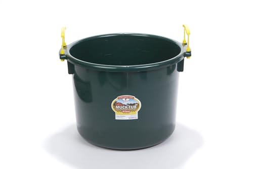 Little Giant® Plastic Muck Tub | Durable & Versatile Utility Bucket with Handles | Muck Bucket | Durable Handles | 40 Quart | Green - color: Green, size: 40 quart