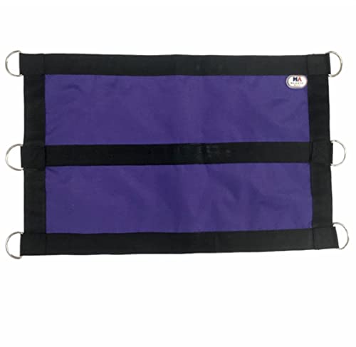 Majestic Ally 1200D 29"x19" Horse Stall Guard with Replaceable and Adjustable Length Straps and Replaceable Hardware (Purple Black) - color: Purple black