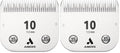 Andis – 64315, Ceramic Edge Detachable Pet Clipper Blade – Carbon-Infused Steel with Sharp Cutting Tech, Runs Cooler & Stays Sharper, Resists Rust & Heat, Size-10 - Fits AG, AGC & BDC Series, Chrome - size: 10 Blade (Pack of 2)