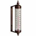 Outdoor Thermometer – Dual Fahrenheit & Celsius, Bronze Finish Adjustable Garden Tube Thermometer, 10-Inch Wall or Fence Mount Temperature Gauge for Patio, Garden & Porch