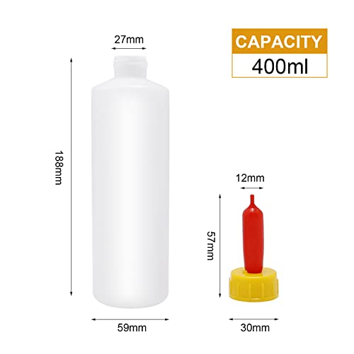 10 Sets 400ml Lamb Goat Feeding Bottles with Nipples, Value Pack Kid Livestock Milk Feeder Bottles for Baby Goats & Lambs (400ml x 10)