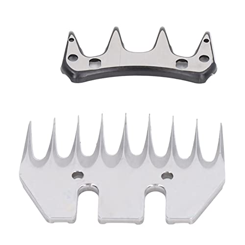 Electric Clipper Blade Sheep Shears Replacement Blades High Carbon Steel 9 Tooth Incisive Wear Wool Comb Cutter Blade for Sheep Shearing and Wool Cutting