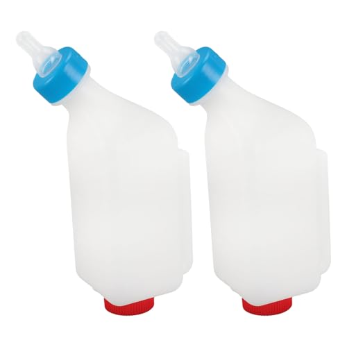 Calves Nurser Bottles Hanging Cow Lamb Milk Feeding Bottle with Caps Snap On Handles