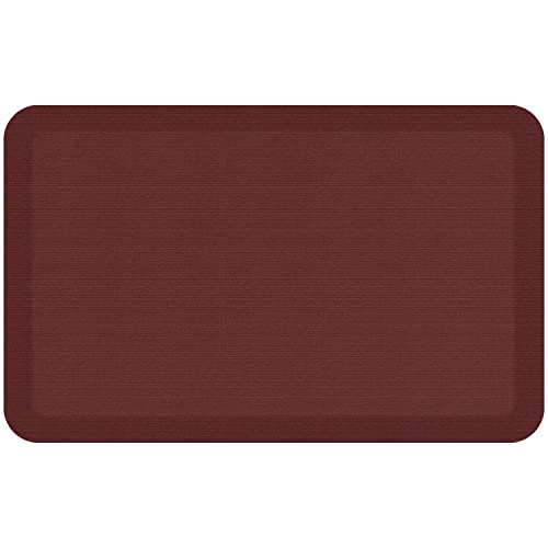 GelPro Designer Comfort Grasscloth Crimson Ergo-Foam Anti-Fatigue Kitchen Floor Mat, 20"x32" - color: Grasscloth Crimson, size: 32"L x 20"W x 0.8"Th