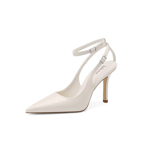 Amazon.com | Spikyrose 25L689-1 Off White US6 | Pumps - color: Off-white, size: 6