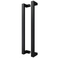 BARNSMITH 24 Inches Commercial Door Handle Pull Heavy Duty Stainless Steel Modern Square Rectangle Flat Shape Push Pull, Entrance Entry Front Office Store Garage Handle Pull Set