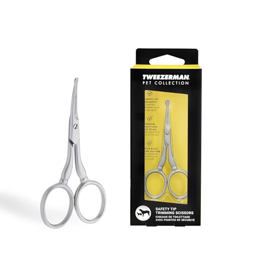 Tweezerman Pet Grooming Scissors-Rounded Tip Trimming Scissor for Dogs/Cats - style: Scissors