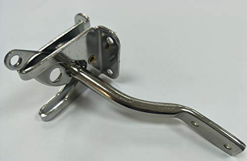 QCAA 304 Stainless Steel Self-Locking Gate Latch, 2-1/8", 2 Pack, Made in Taiwan - color: 304 Stainless Steel (2-1/8"), size: 2 Pack