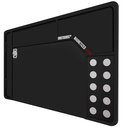 OneTigris Gun Cleaning Mat, Gun Mat | Rifle Pistol Gun Mat, with 10 Magnetic Dots, Non-Slip, Oil Resistant - color: Black, size: Small