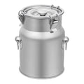5L/1.32 Gallon Stainless Steel Milk Bucket, Heavy Duty Milk Can with Sealing Lid and Easy-Flow Spigot, Large Liquid Container Storage for Wine, Water, Coffee, Oil Storage, Transport, and Dispensing - size: 5L/1.32Gal