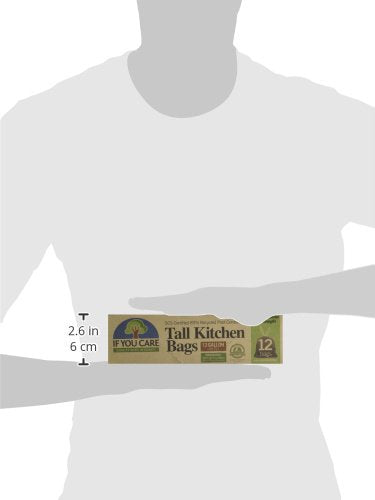 If You Care Bag Trsh 13gal Ktchn Tall Drws - color: Brown, Green, Black, size: 12 Count (Pack of 1)
