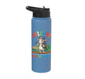 Welcome Back To School Cute Goat Student Boys Girls Kids Stainless Steel Insulated Water Bottle - color: Light Blue