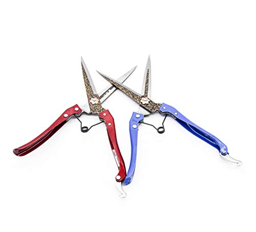Grass Sheep Shear - Coated Wear-Resistant Handle, Manganese Steel Double-Edged, Strong Spring Suitable For Manual Shearing of Cow, Sheep, and Horse Hair (Blue 10.2 inches) - color: Blue 10.2 Inches