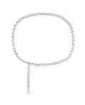 Calvin Klein Women's Slim Mesh and Chain Fashion Waist Belts for Dresses, Trousers - color: Silver, size: Small