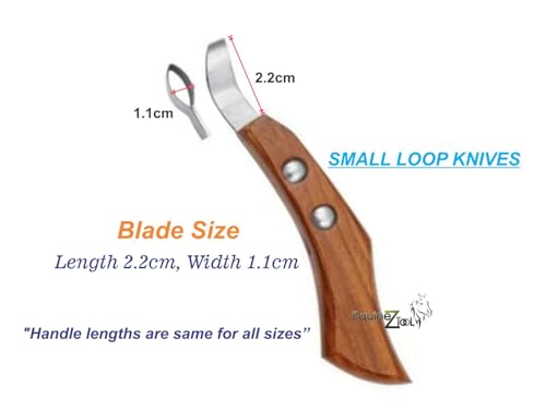 Farrier Loop Hoof Knife – Small Size, Professional Farrier Tool for Hoof Trimming & Cleaning, Sharp Curved Blade, Ergonomic Handle - size: Small