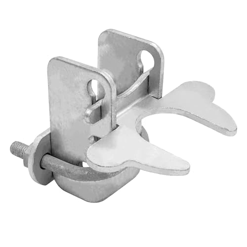 1-3/8" Kennel Gate Latch,KINNAN Butterfly Gate latches,Chain Link Fence Gate Latch Lock for Dog Kennels with Padlock Hole,Kennel Panels from 1-3/8'' to 1-3/8" Kennel Gate Frame 1 PCS - size: 1-3/8 1Pcs