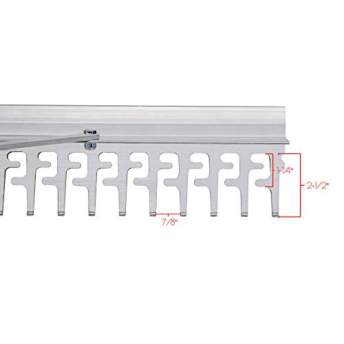 Extreme Max 3005.4095 36" Commercial-Grade Screening Rake for Beach and Lawn Care with 66" Handle,Silver - size: 36"
