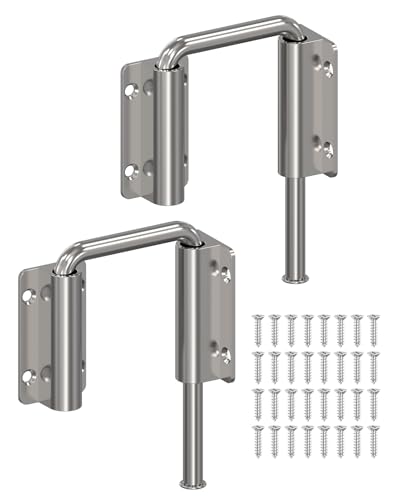 90/180 Degree U Patio Sliding Door Loop Lock Latch, Silver-2 PCS | Aluminum Alloy Security Bolt Lock , Multi-Angle Mounting for Barn, Garden, Fence Gate & Window - color: Silver-2 PCS