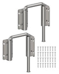 90/180 Degree U Patio Sliding Door Loop Lock Latch, Silver-2 PCS | Aluminum Alloy Security Bolt Lock , Multi-Angle Mounting for Barn, Garden, Fence Gate & Window - color: Silver-2 PCS
