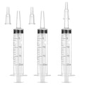 20mL Plastic Syringe for Liquid - 3 Pack Large Syringes with Adapter | Individually Wrapped for Scientific Labs, Feeding, Oil Filling - style: 20mL