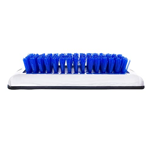 United Pacific 90054 Stainless Shoe/Boot Scraper w/Nylon Brush, 430 Stainless Steel Housing – Blue Brush – ONE Unit - color: Blue Brush