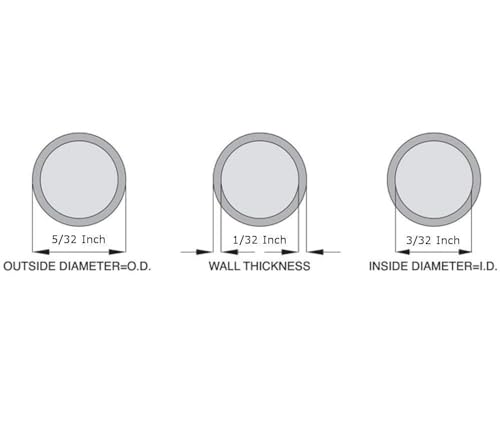 OCS Parts Silicone Hose Tubing | 3/32" ID x 5/32" OD | 5 Feet | High Temp, Food Grade Tubing for Brewing, Food, Beverage, Liquids and Gases, Air, Plumbing, Ponds, AC and HVAC - size: 3/32" ID x 5/32" OD, style: 5 Feet