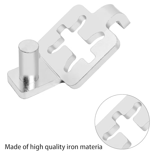 2-Pack T-Post Gate Hinge Kit, Heavy Duty 1-3/8" U-Bolt Clamps, Latch & Bolt Combo for Metal Posts & Chain Link Gates - Farm & Backyard Use (Silver), Arched Latch