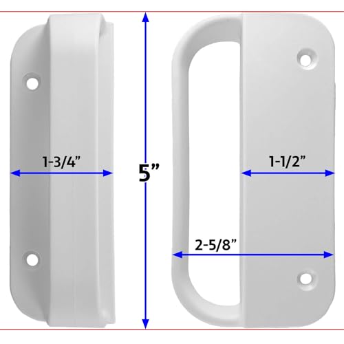 Universal Nylon GATE Handle -White: Pull Works with Wood, Metal, or Vinyl Gates. (2 Pack) - size: White Nylon Gate Handle (2 PACK)
