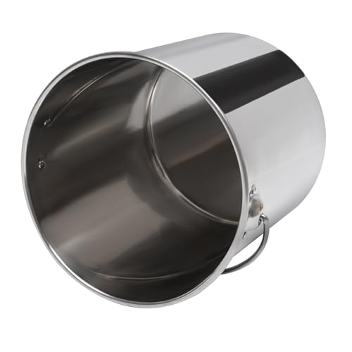 Extra Thick 20L Stainless Steel Barrel Bucket with Lid, Milk Can, Food & Water Storage, Wine Pail, Champagne Cooler, Kitchen Bucket - color: 20l