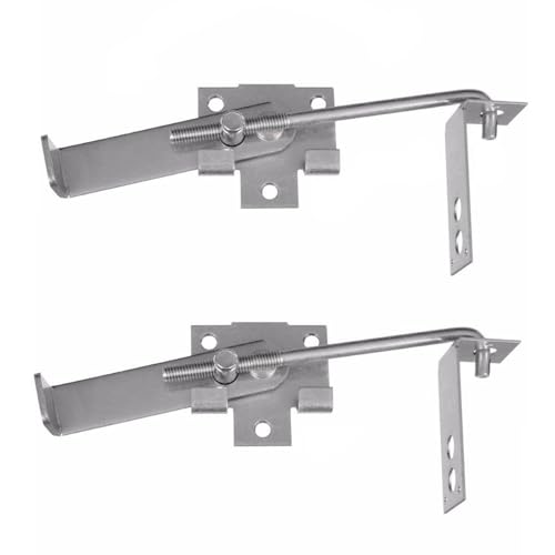 2PCS Zinc Barn Door Jamb Latch with Hook 7" Cam Latch Sliding Door, Keeping Doors Tight, Adjustable Latch Length, National Hardware Cam Action Jamb Latch