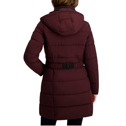 Nautica Women's Maxi Puffer - color: Chianti, size: X-Small