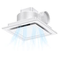 FASDUNT 12" Ultra Quiet Bathroom Exhaust Fan with Light | 1.0 Sones, 120 CFM, 10x10 Mount Ceiling Ventilation Fan with 5000K Daylight LED, No Attic Access Needed - color: White-5000K, size: 10 Inch