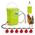 Complete Set Pipeline Automatic Chicken Waterer System| Removable Washable | Chicken Watering System with Poultry Water Cups| Poultry Waterer Feeder Dispenser for Pigeon Duck Quail for Chicken Coop