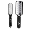 Fu Store 2 Pack Foot Files Callus Remover Foot Rasp Dual Sided Foot File | Stainless Steel Surface Pedicure Tools Professional Scrubber Premium for Feet Care Remove Hard Skin - color: Black