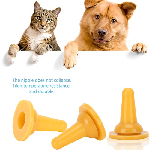 Pet Feeding Silicone Nipple, Nursing Bottle Kits - Replacement Nipple for Cat Feeding Bottle - 15-Pcs