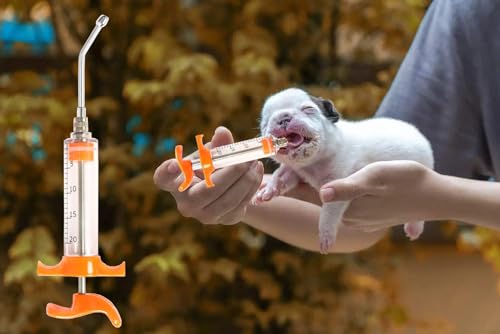 1 Pcs Goats Feed water filler, Drench Nozzle, Reusable, Adjustable Dosage, for Cattle, Sheep, Goats, Horse, Pig, Dog Supplies (Orange 20ml) - size: D (20ml)