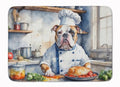 Caroline's Treasures American Bulldog The Chef Memory Foam Kitchen Mat Machine Washable Anti-Fatigue Mat Cushion Comfort Bath Mat or Kitchen Rug - color: American Bulldog 6185