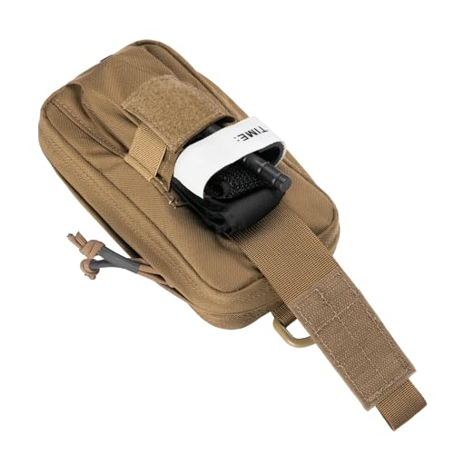 EXCELLENT ELITE SPANKER Quick Access Molle Ifak Pouch Tactical First Aid Pouch EMT Medical Pouch Bag with Tourniquet Holder - color: Coyote brown