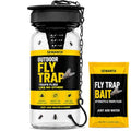 Outdoor Fly Trap Fly Traps with Dissolvable Non-Toxic Bait - Fly Repellent for Outdoor Use Only - Controls Flies for Patios, Barns, Ranches Etc. Hanging Fly Traps with Tie Included - size: 1 Pk