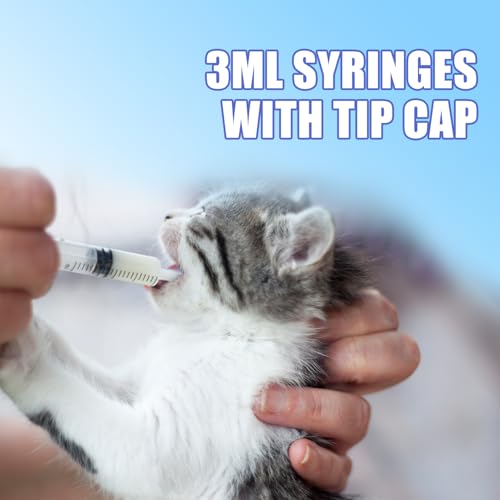 50 Pack 3ml Plastic Syringes with Caps for Science Labs, Liquid Measuring, Watering, Refilling, Oral,Pet - size: 3ml-50Pack