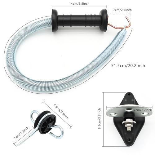 Electric Fence Spring Gate Handles Kit, Black, 2 Count