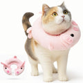 Adjustable Comfy Flower Style Elizabeth Collar for Cats Puppies Soft Recovery Cone Pet Protective Neck Collar (Pink Pig (Open Ring), Medium) - color: Pink Pig (Open Ring), size: Medium