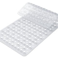 Yimobra Bath Tub Mat Non Slip, 34.5"X15.5" Long Shower Mat, Machine Washable Bathmat with Drain Holes and Suction Cups, Soft on Feet, Bathroom Essentials, Clear - color: Clear, size: 34.5 X 15.5 Inch