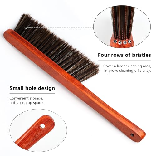 Hand Broom Brush Dust Cleaning : Hand Brush, Dusting Brush, Couch Brush, Soft Brush Cleaning, Dust Broom, Handheld Broom, Bed Brush, Hand Brushes for Cleaning The Bed, Sofa, Fireplace, car, etc., Red - color: Red