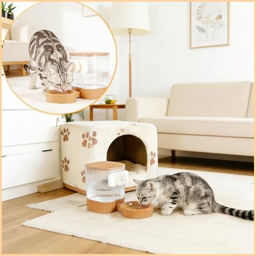 Small Pet Automatic Water Dispenser 1.6L - High-Temp Resistant, Detachable Easy to Clean, Non-Spill Auto Water Level | Food Grade Cage Mountable Feeder for Rabbit, Cat, Guinea Pig, Call Duck, Puppy